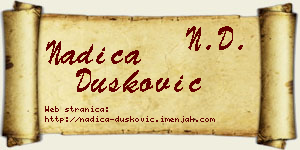 Nadica Dušković vizit kartica
